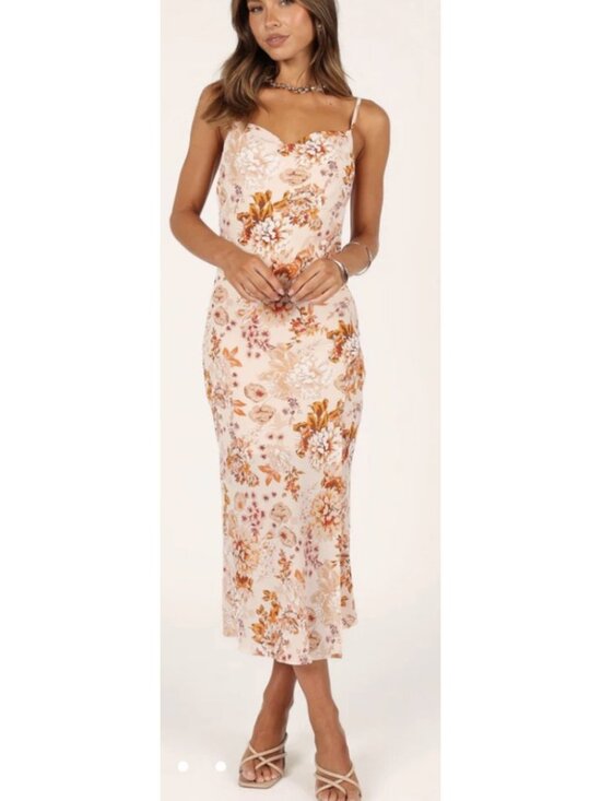 Petal & Pup Dresses & Skirts - PETAL & PUP Yelena Floral Cowl Neck Maxi Slip Dress Size US 2 Wedding Cocktail